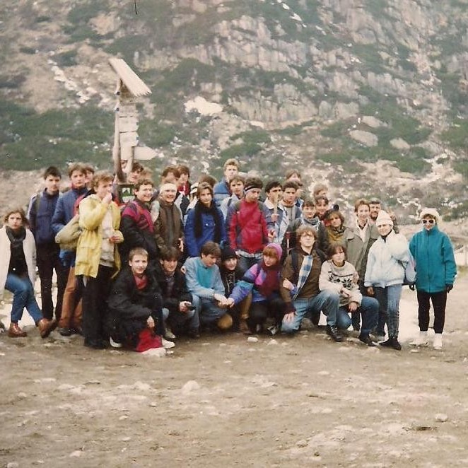Wycieczka klas pierwszych w Karkonosze (1991)